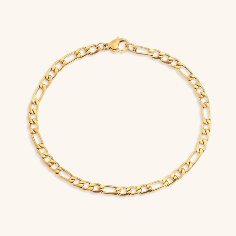 Women's Gold Chain Bracelet Stainless Steel-Plated 14k Gold