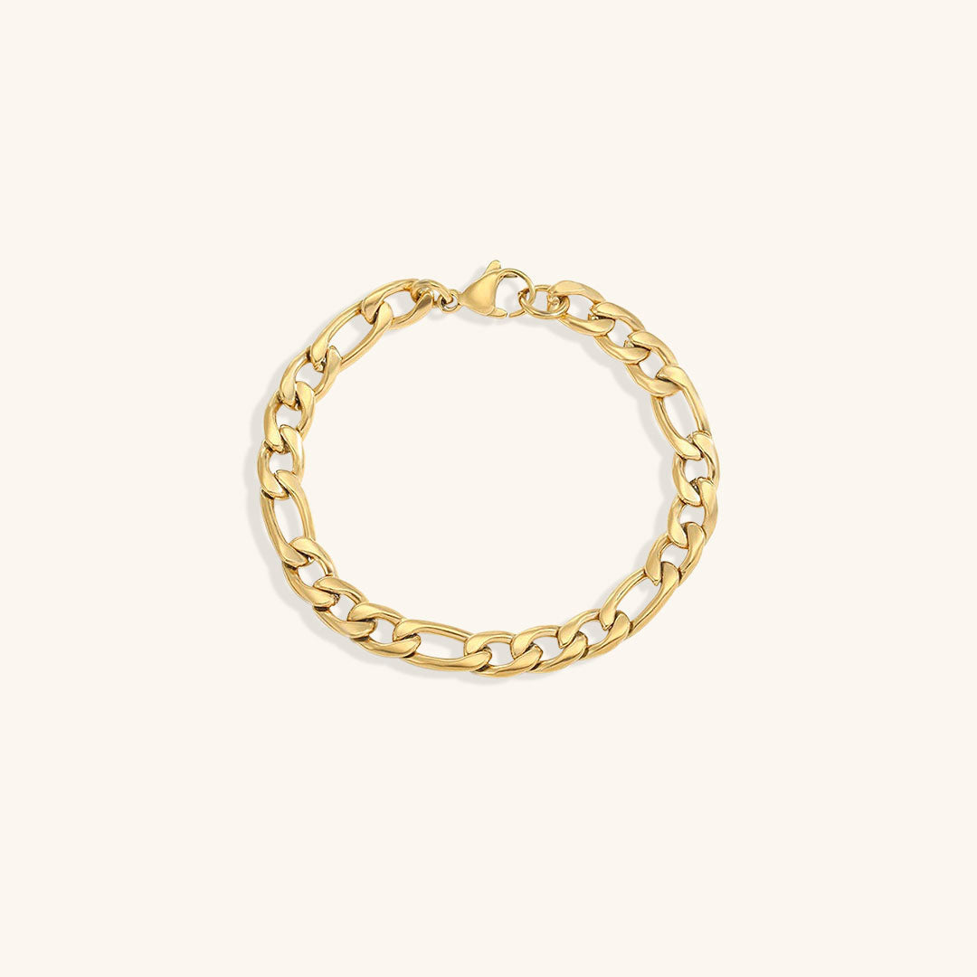 Women's Gold Chain Bracelet Stainless Steel-Plated 14k Gold