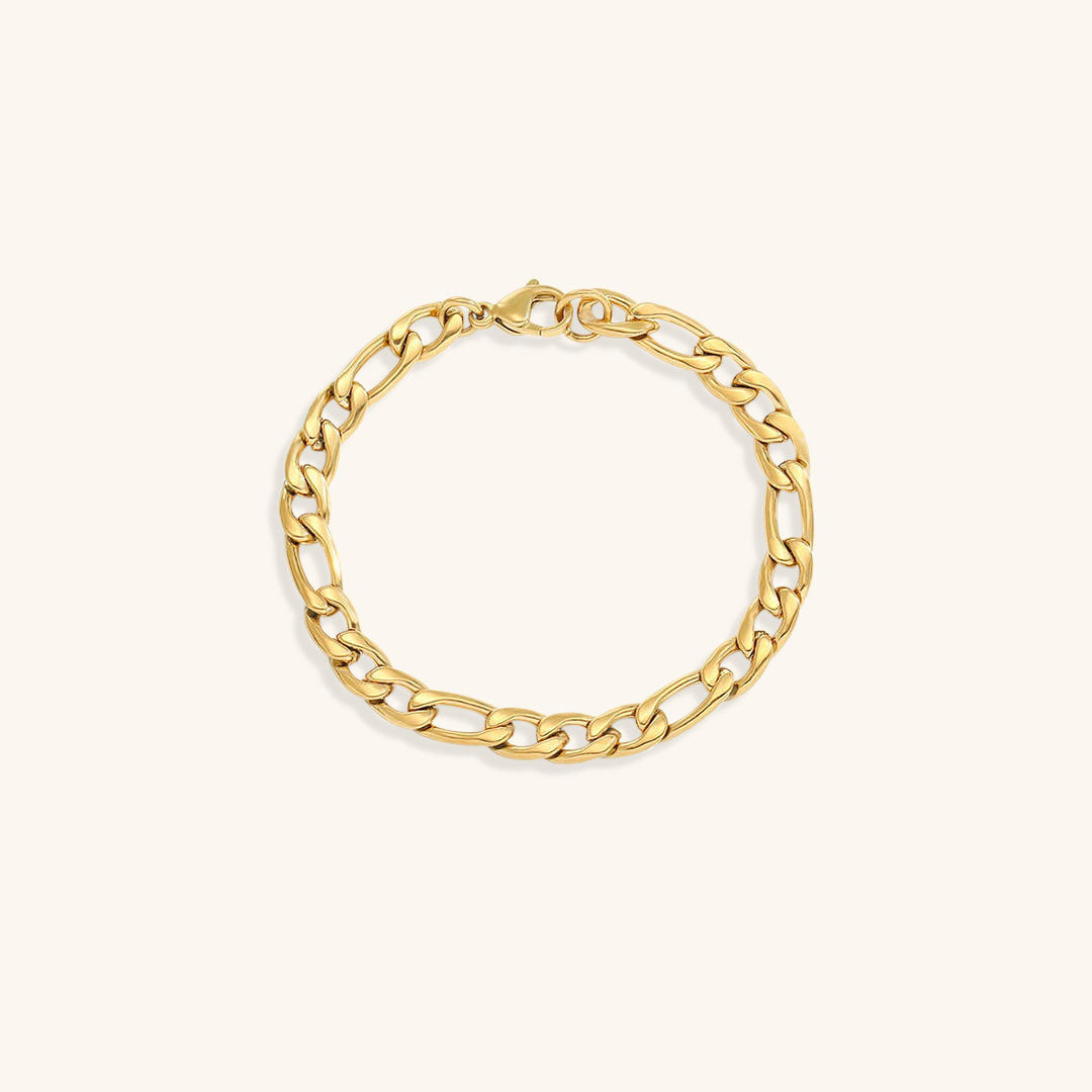 Women's Gold Chain Bracelet Stainless Steel-Plated 14k Gold