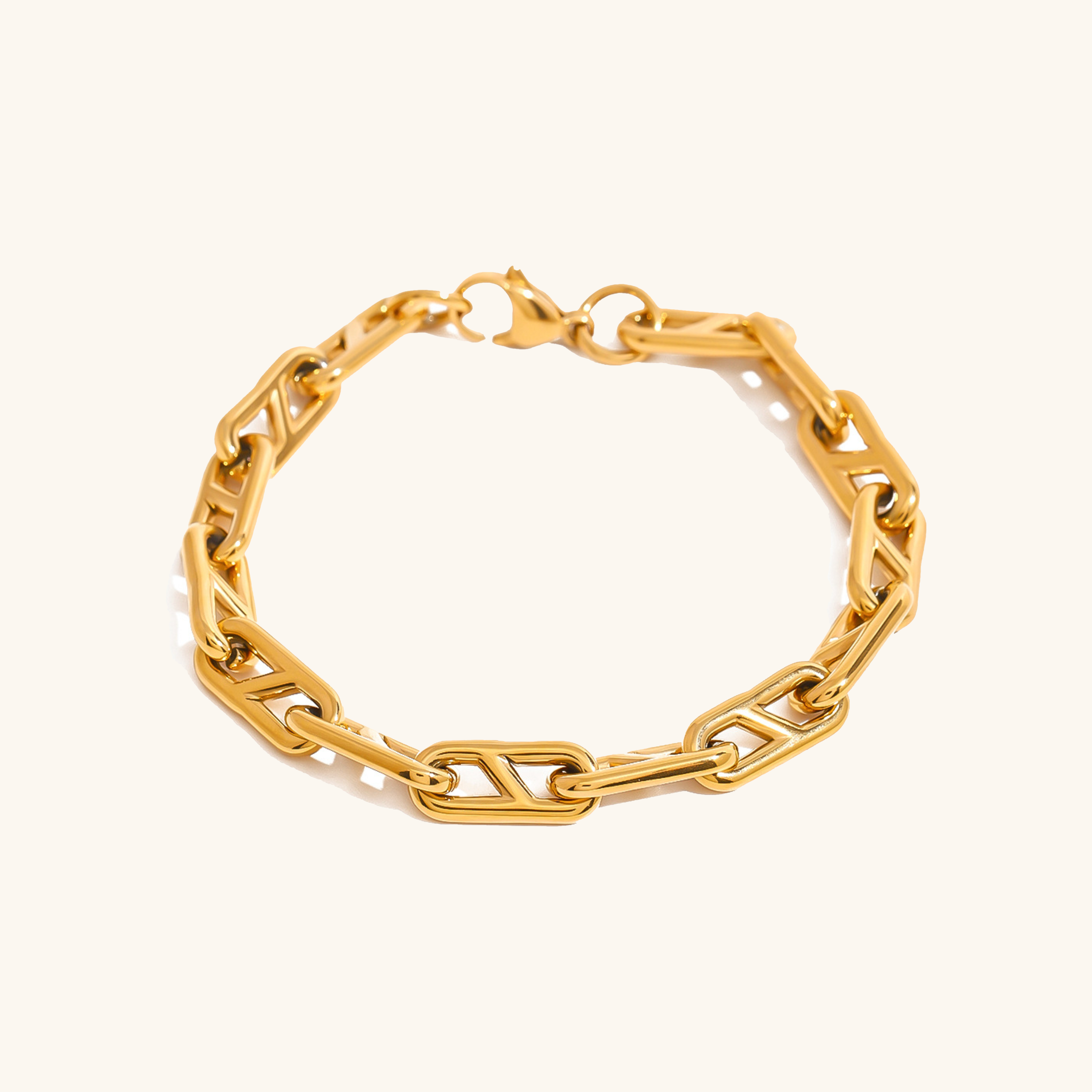 Women's Gold Chain Bracelet Stainless Steel 18k Gold