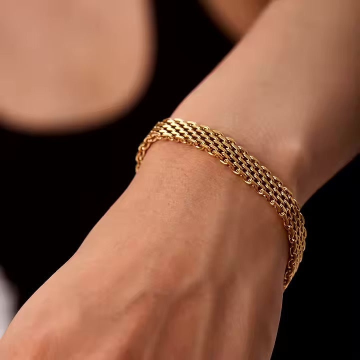 Women's Gold Chain Bracelet Stainless Steel 18k Gold