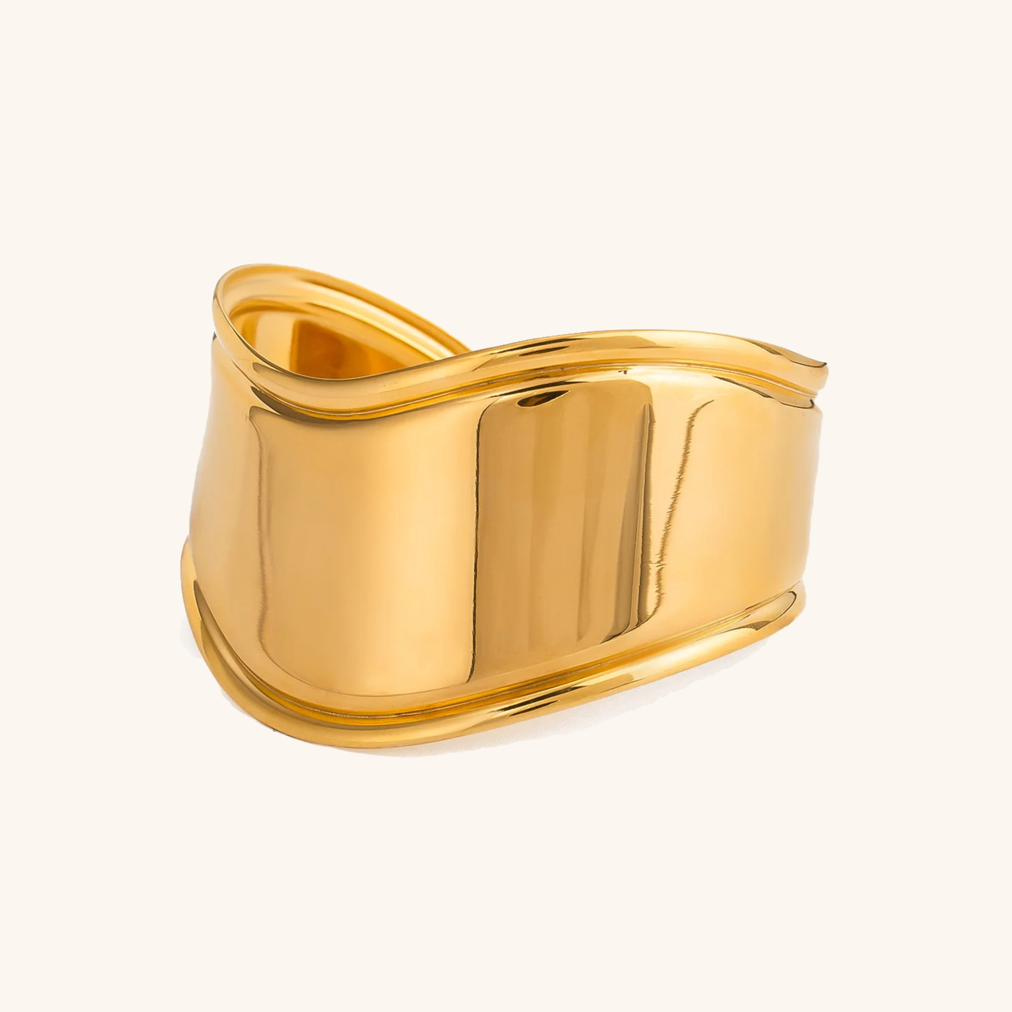 Women's Gold Cuff Bracelet Stainless Steel 18k Gold