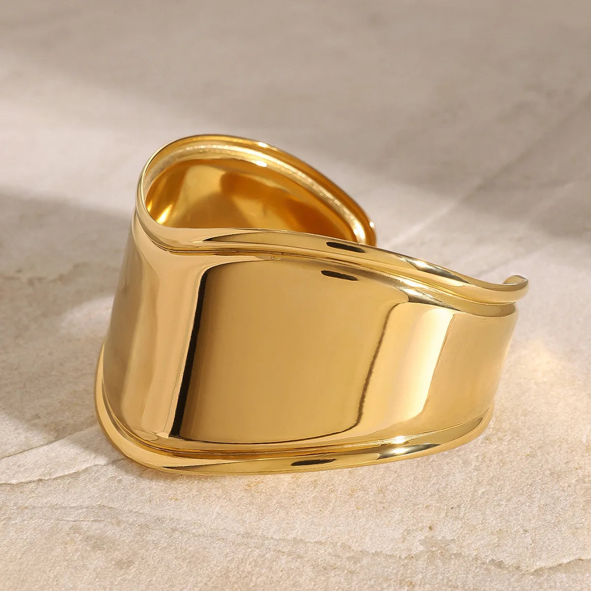 Women's Gold Cuff Bracelet Stainless Steel 18k Gold