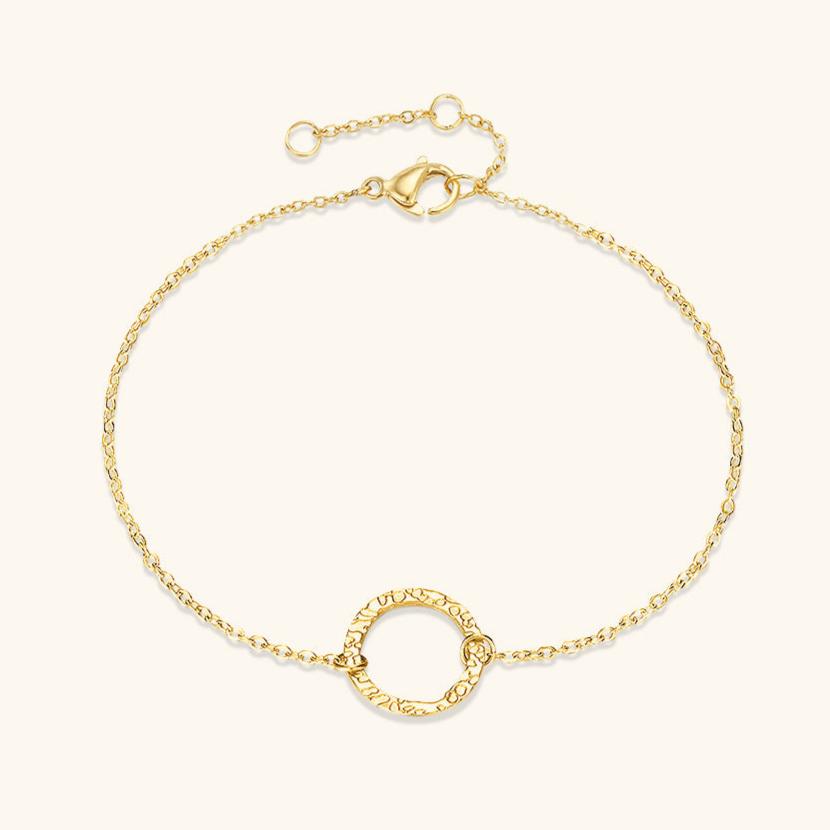 Women's Gold Hoop Bracelet Stainless Steel-Plated 14k Gold