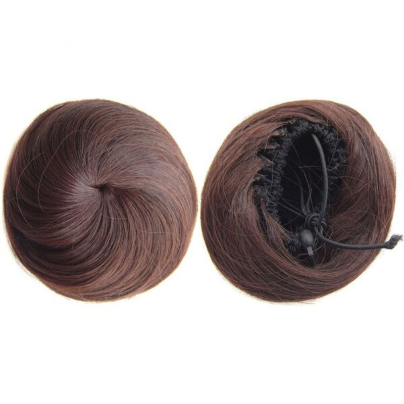 Women's Hair Bun Extension Brown High-Temperature Fiber