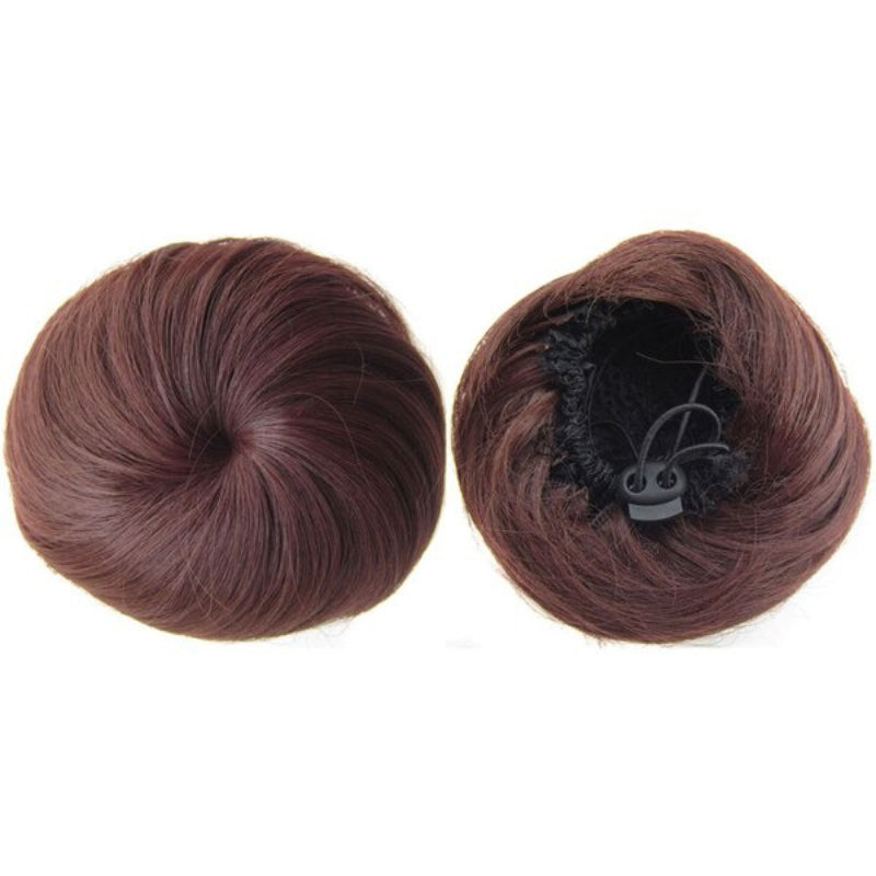 Women's Hair Bun Extension Brown High-Temperature Fiber