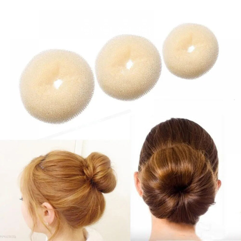 Women's Hair Bun Maker Black Cloth