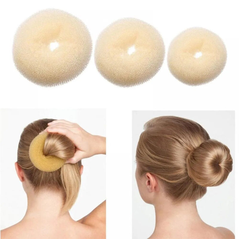 Women's Hair Bun Maker Black Cloth