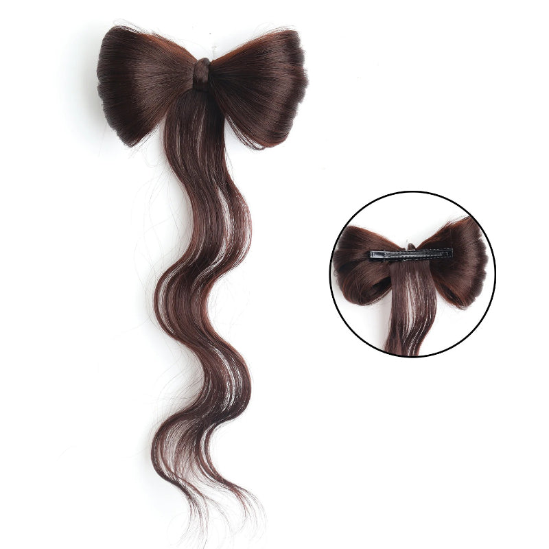 Women's Hair Extension Natural Wave Brown Clip-In Ponytail
