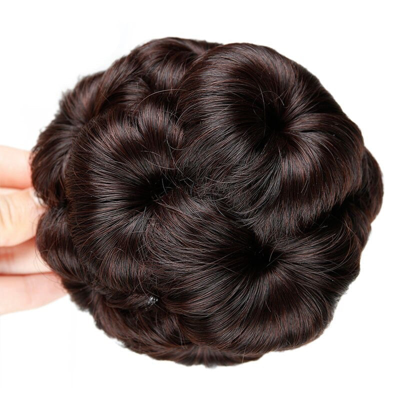 Women’s Hair Extensions Flower Shape Synthetic Hair Bun
