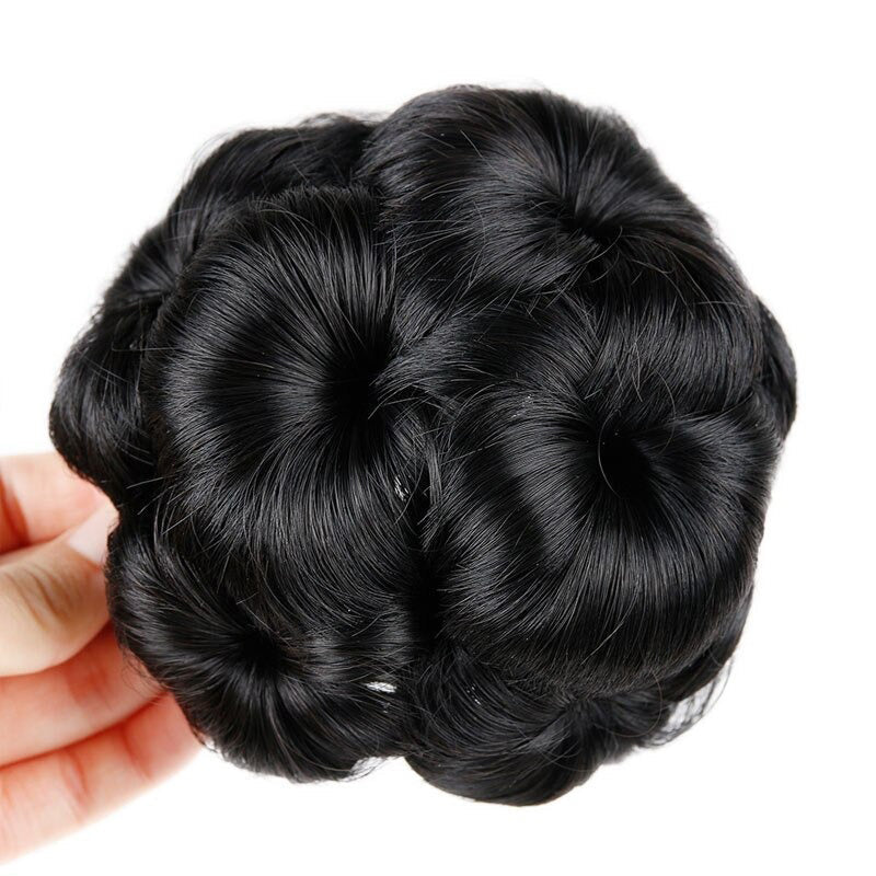 Women's Hair Extensions Flower Shape Synthetic Hair Bun Scrunchie