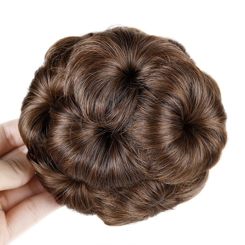 Women's Hair Extensions Flower Shape Synthetic Hair Bun Scrunchie