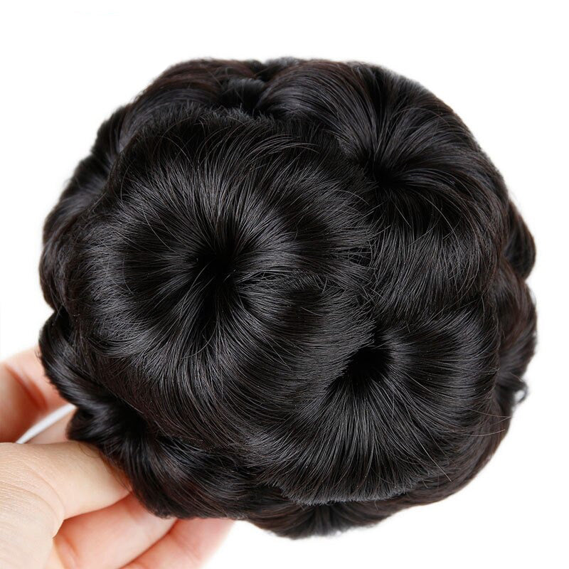 Women's Hair Extensions Flower Shape Synthetic Hair Bun Scrunchie