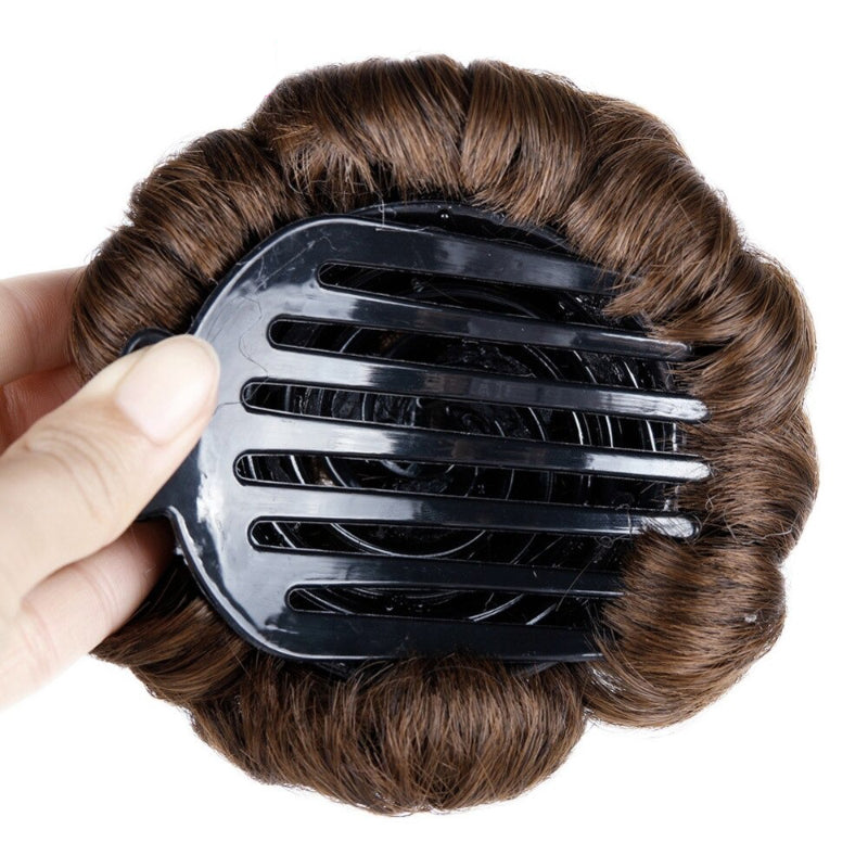 Women's Hair Extensions Flower Shape Synthetic Hair Bun Scrunchie