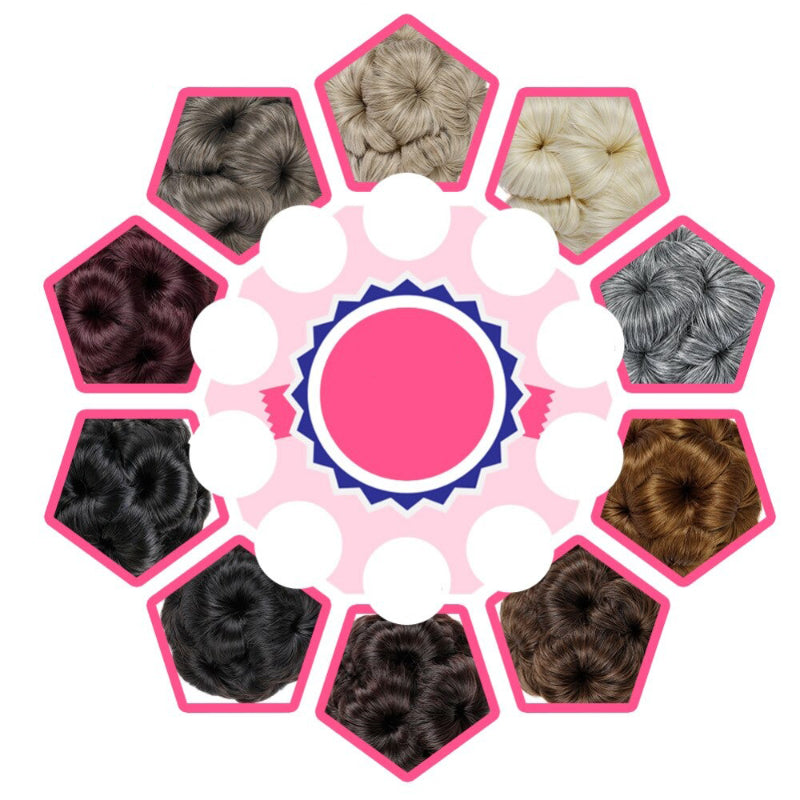 Women's Hair Extensions Flower Shape Synthetic Hair Bun Scrunchie
