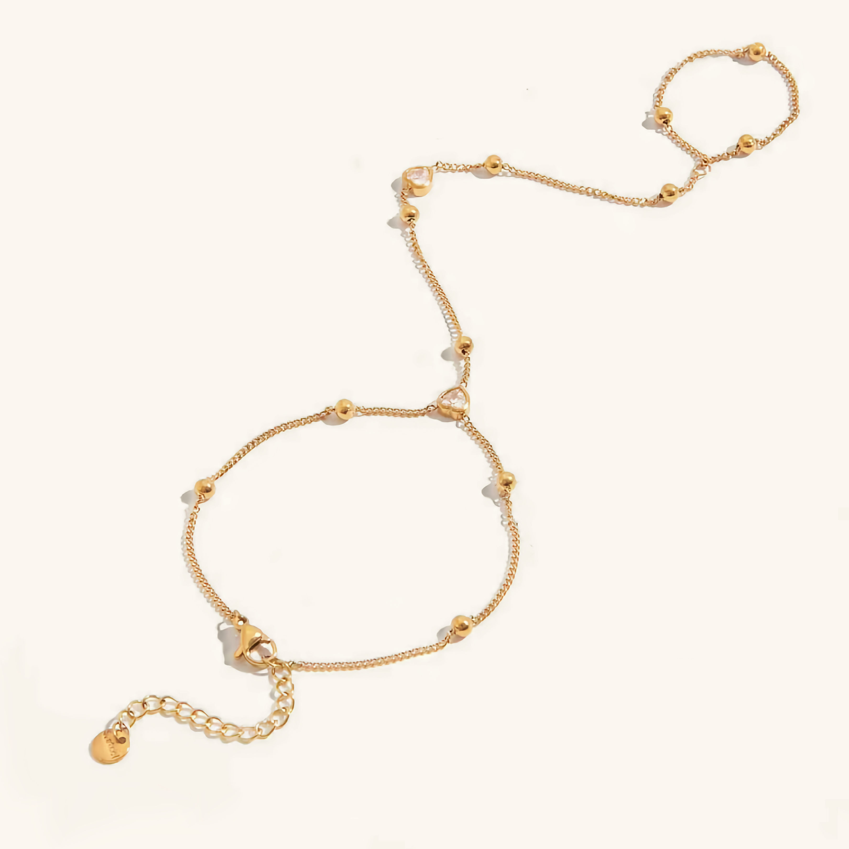 Women's Hand Chain Gold Stainless Steel-Plated 18k