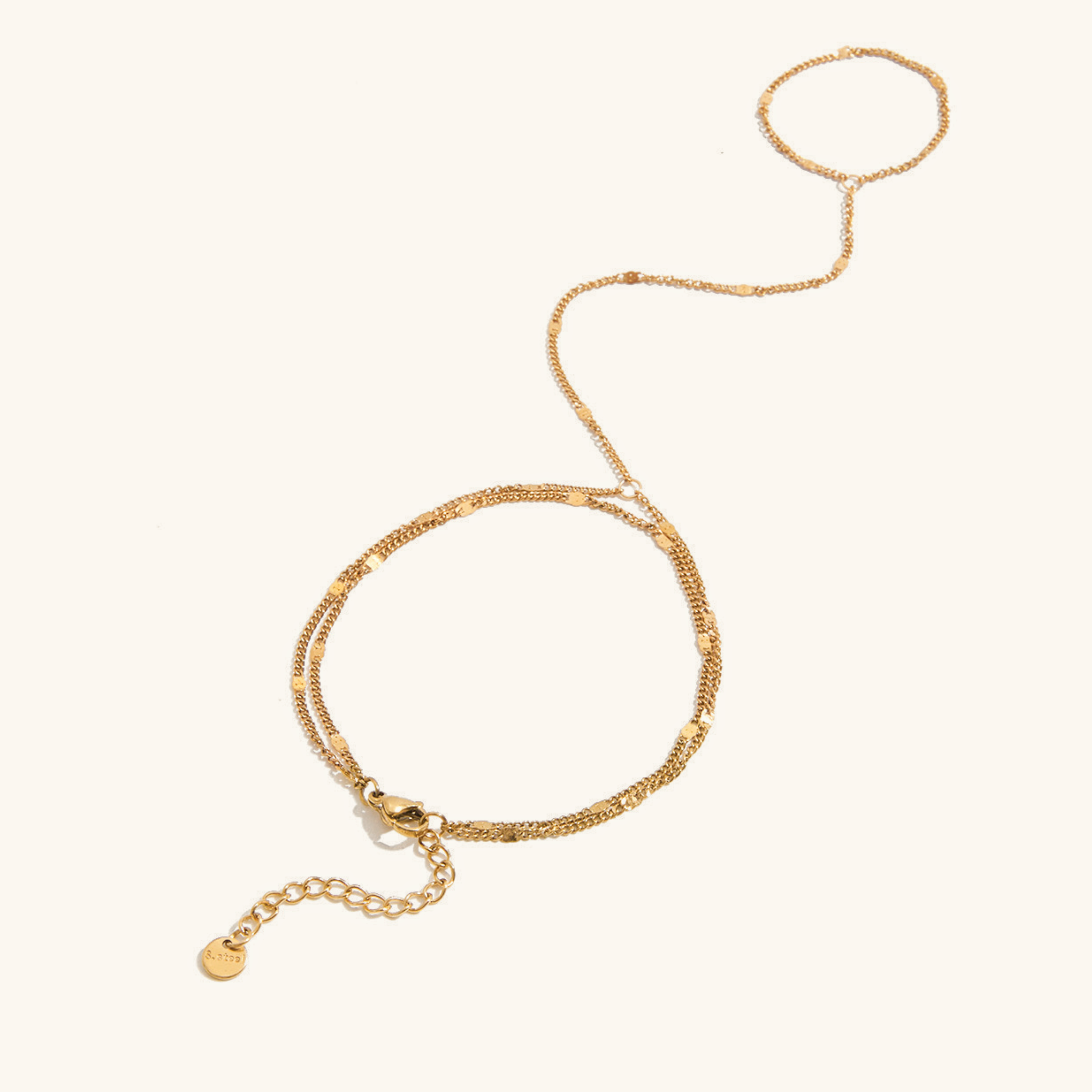 Women's Hand Chain Gold Stainless Steel