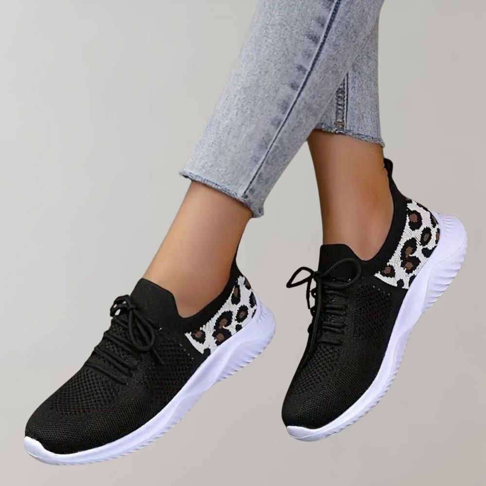 Women's Lightweight Breathable Knitted Mesh Sneakers with Lace-Up Design – Best Walking Shoes for Women, Casual Everyday Footwear