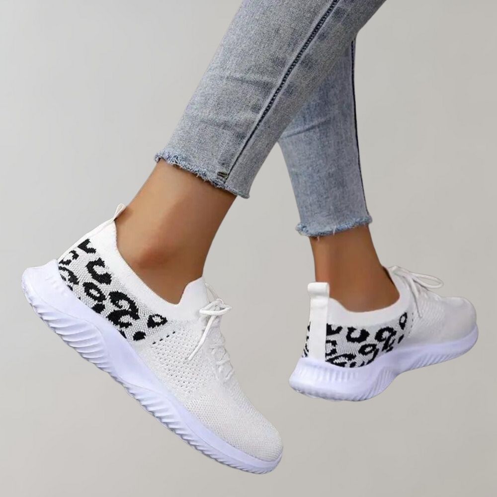 Women's Lightweight Breathable Knitted Mesh Sneakers with Lace-Up Design – Best Walking Shoes for Women, Casual Everyday Footwear