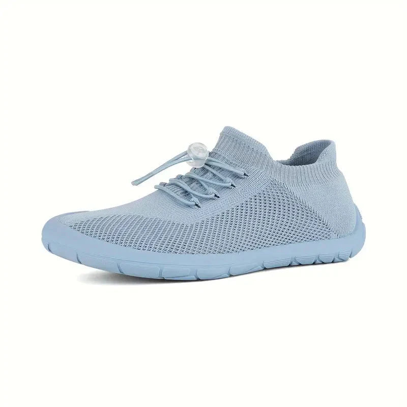 Women’s Lightweight Slip-On Sneakers with Breathable Mesh and Elastic Lace Closure for Casual Wear