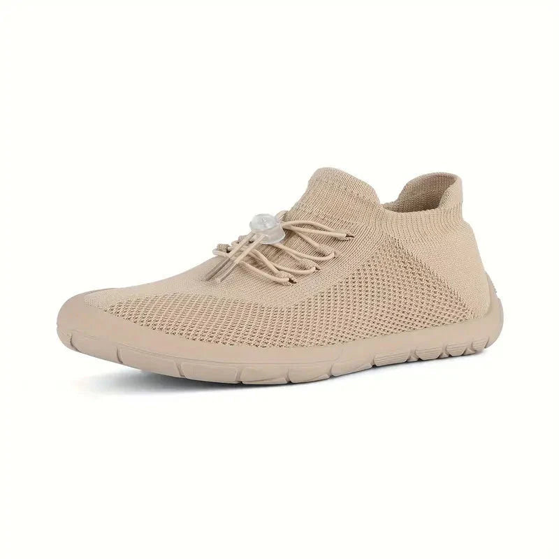 Women’s Lightweight Slip-On Sneakers with Breathable Mesh and Elastic Lace Closure for Casual Wear