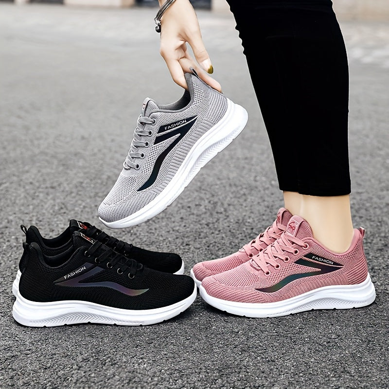 Women's Lightweight Sport Trainers with Breathable Mesh and Cushioned Sole