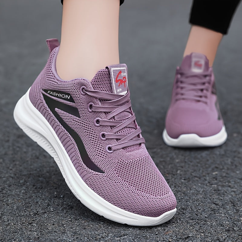 Women's Lightweight Sport Trainers with Breathable Mesh and Cushioned Sole