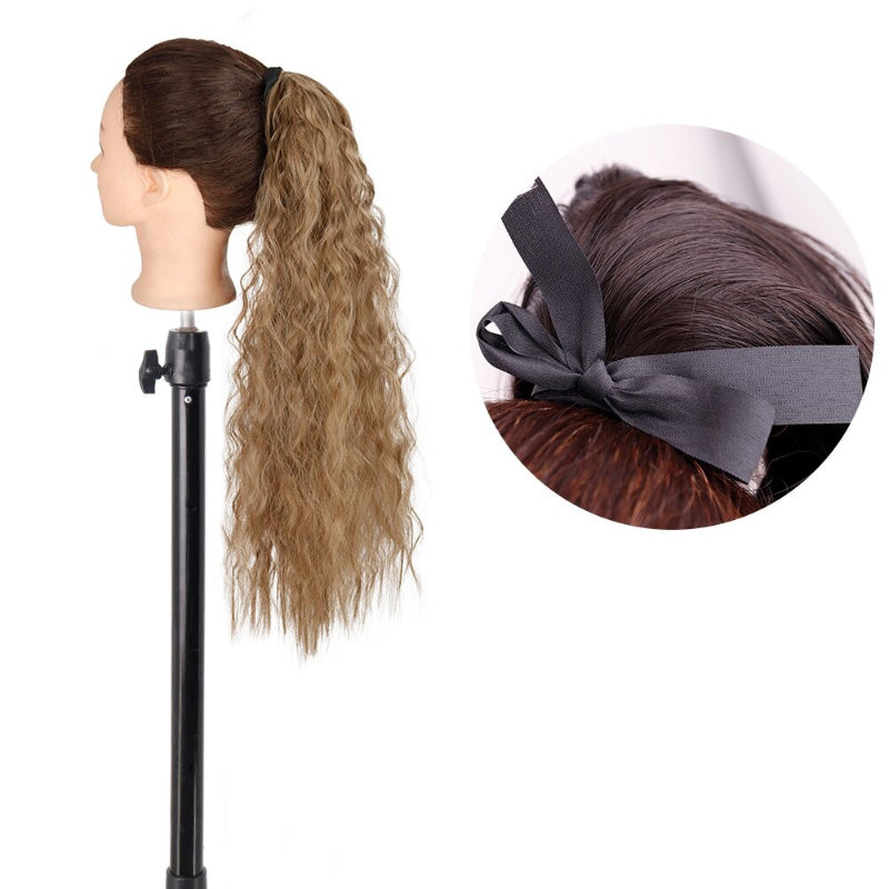 Women's Long Straight Ponytail Hair Extension Black High-Temperature Fiber