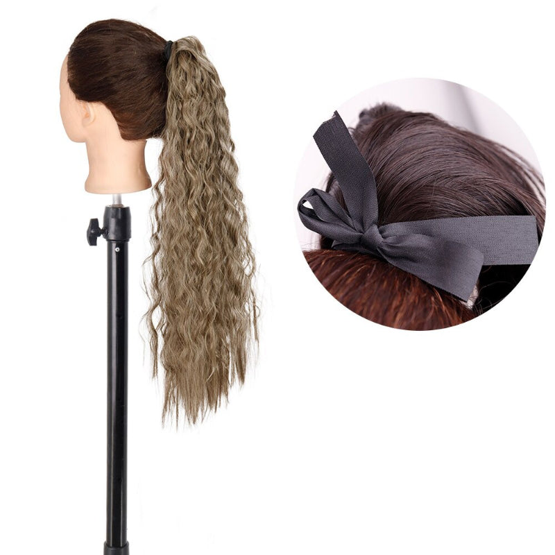 Women's Long Straight Ponytail Hair Extension Black High-Temperature Fiber