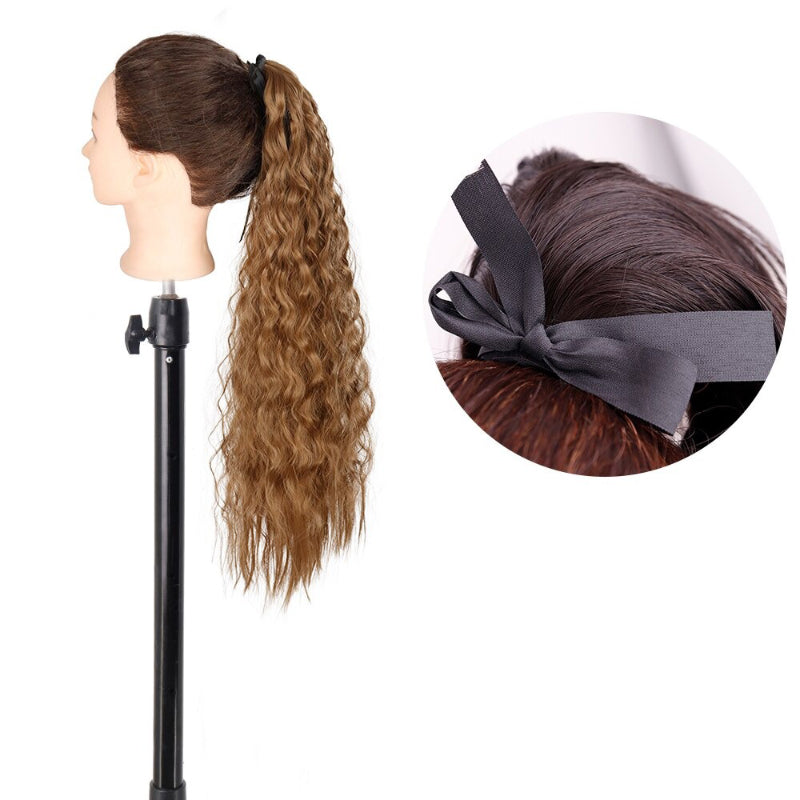 Women's Long Straight Ponytail Hair Extension Black High-Temperature Fiber