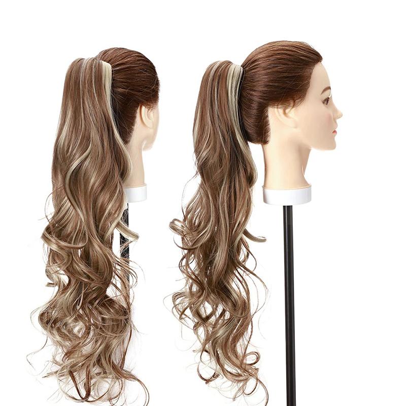 Women's Long Wavy Ponytail Hair Extensions Clip-In High-Temperature Fiber