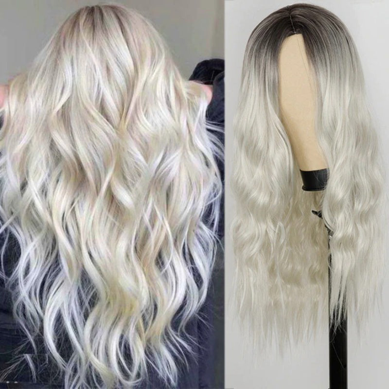 Women's Long Wavy Wig Heat-Resistant Synthetic Hair