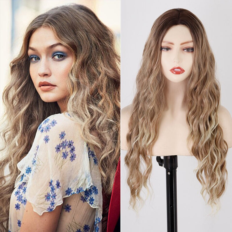 Women's Long Wavy Wig Heat-Resistant Synthetic Hair