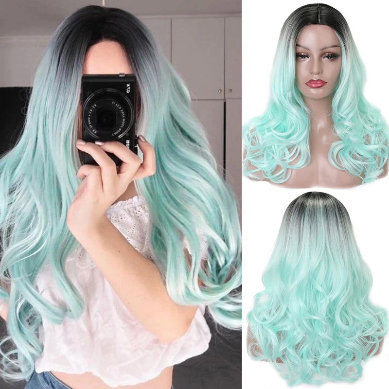 Women's Long Wavy Wig Heat-Resistant Synthetic Hair