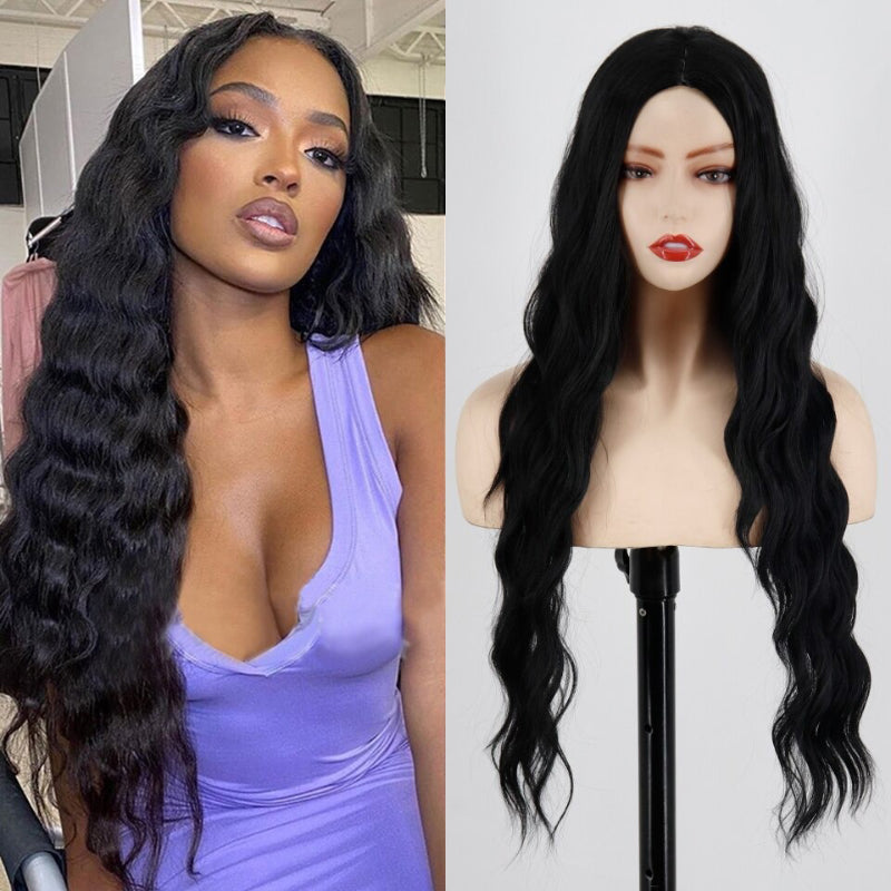 Women's Long Wavy Wig Heat-Resistant Synthetic Hair