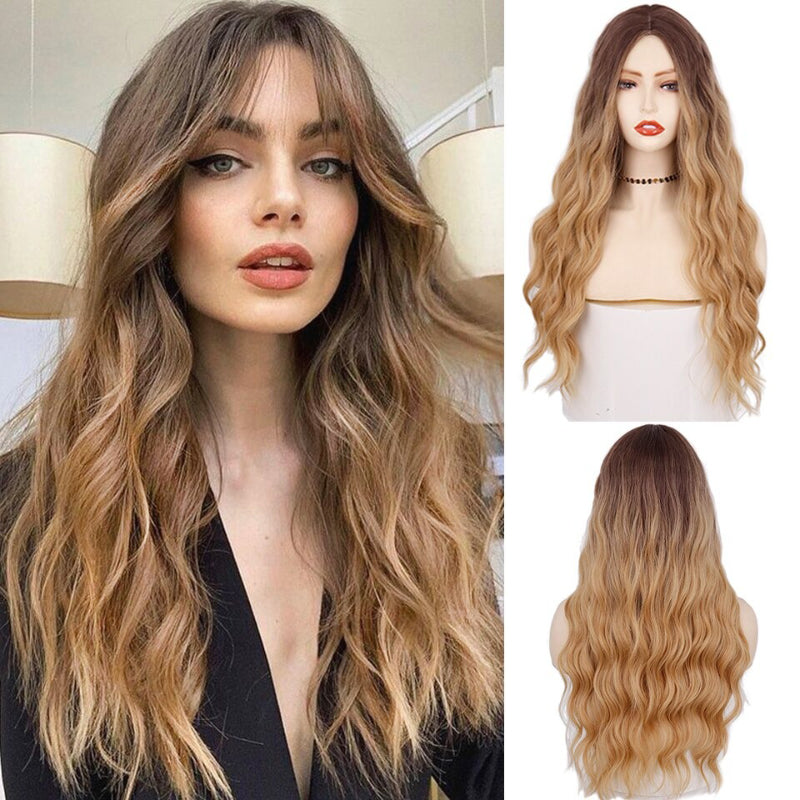 Women's Long Wavy Wig Heat-Resistant Synthetic Hair