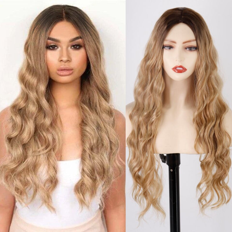 Women's Long Wavy Wig Heat-Resistant Synthetic Hair