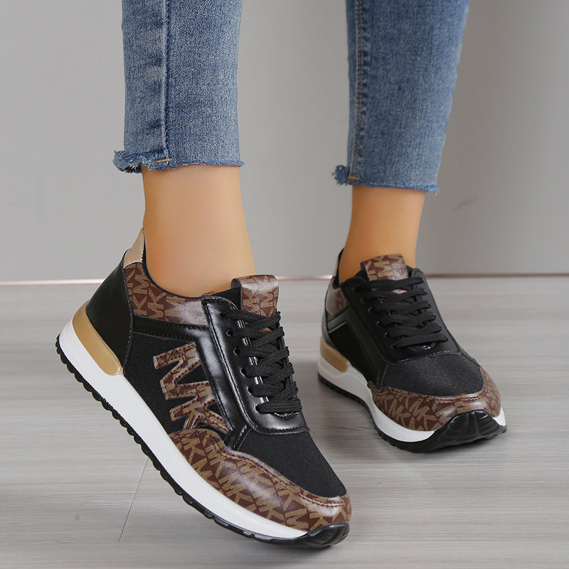 Women's Low-Top Mesh Sneakers with Cushioned Sole for Casual Athletic Wear
