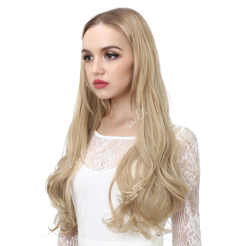 Women's Ombre Hair Wig Extensions Soft Wavy High-Temperature Fiber