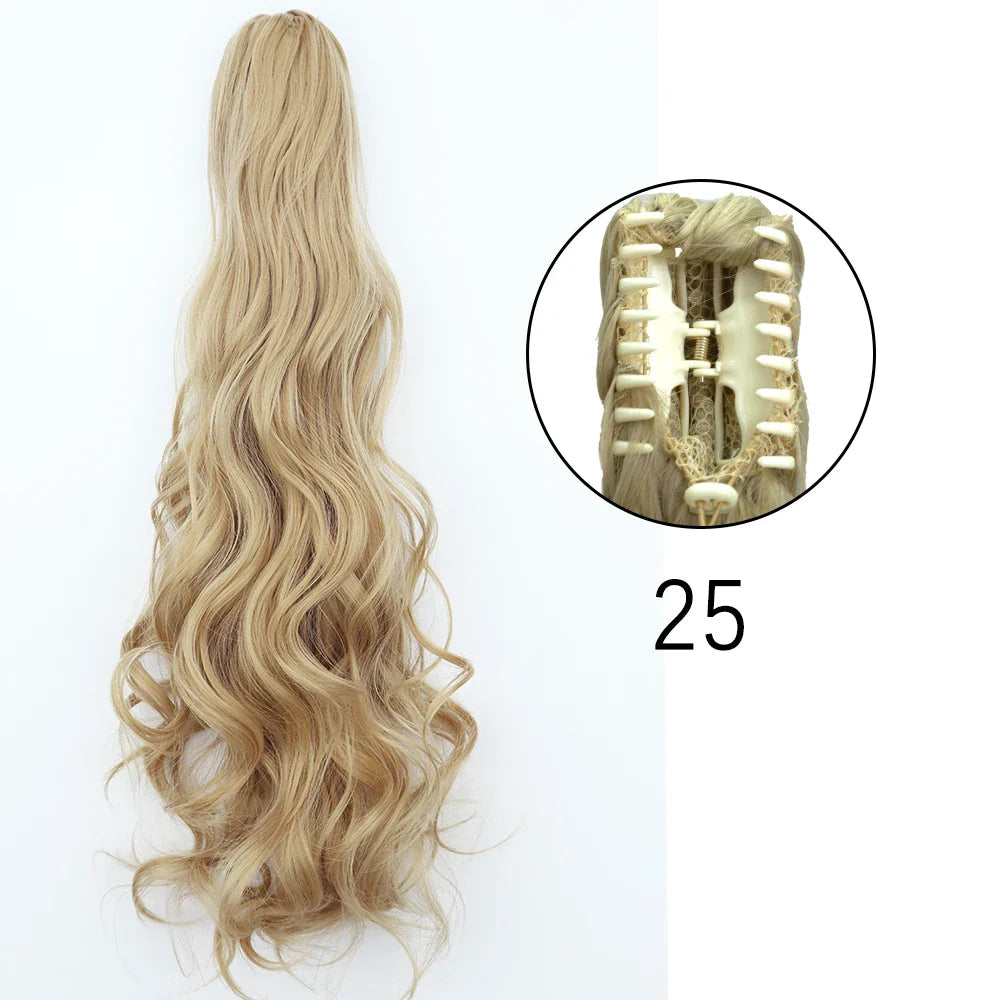 Women's Ponytail Extension 24 Inch Straight Synthetic Heat Resistant