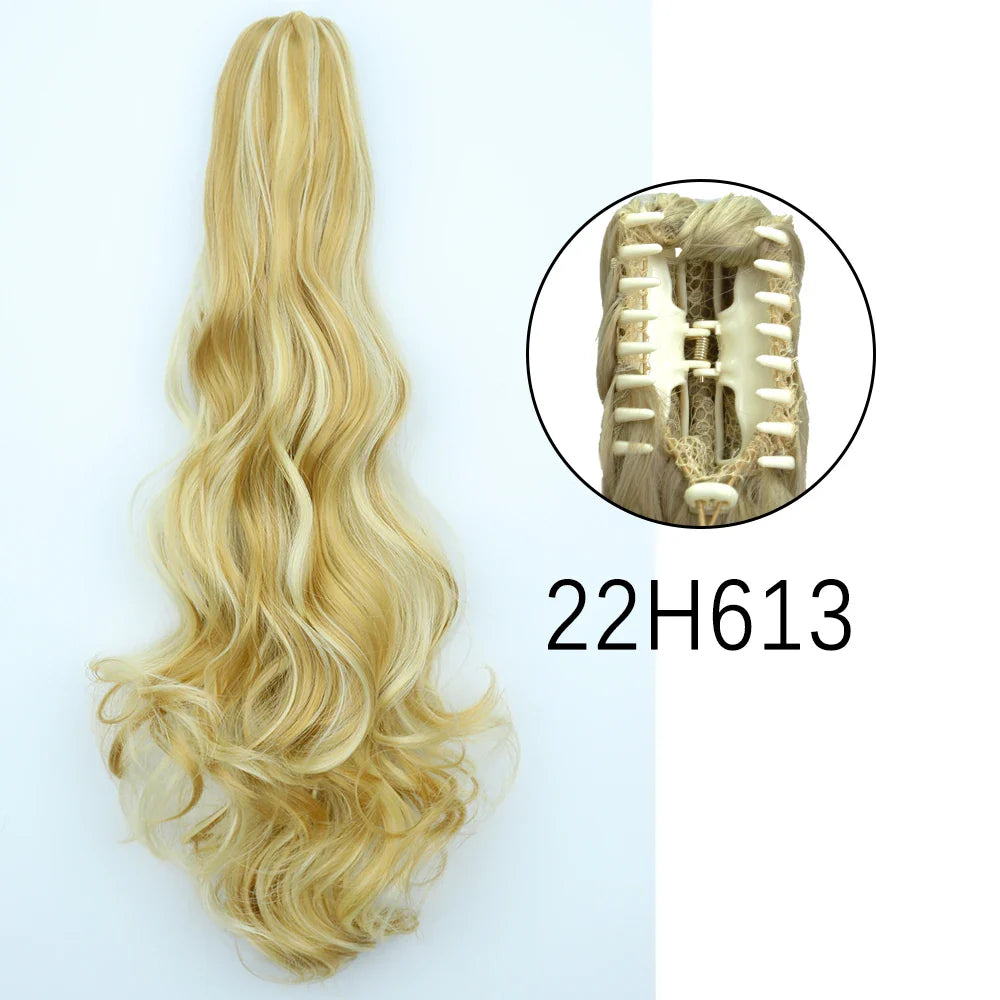Women's Ponytail Extension 24 Inch Straight Synthetic Heat Resistant