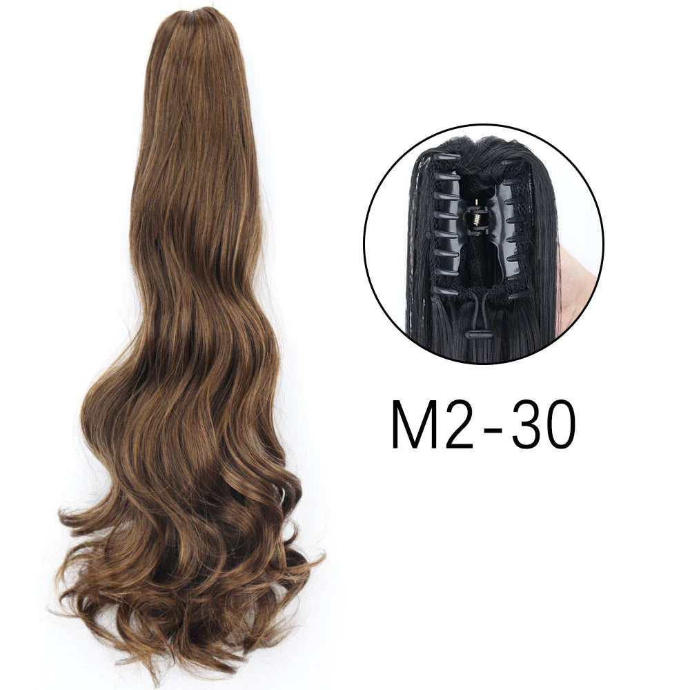 Women's Ponytail Extension 24 Inch Straight Synthetic Heat Resistant