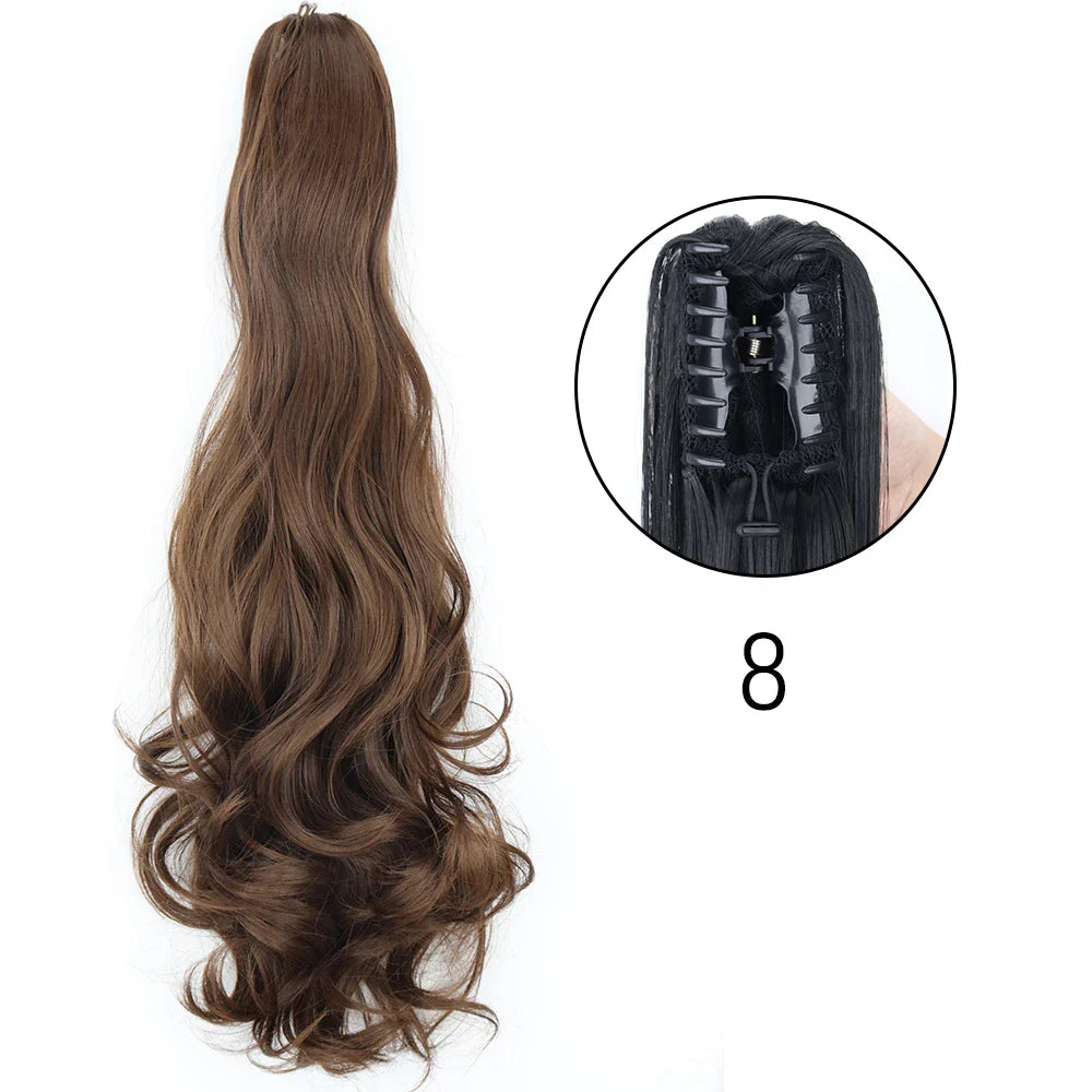 Women's Ponytail Extension 24 Inch Straight Synthetic Heat Resistant