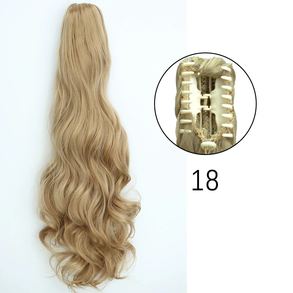 Women's Ponytail Extension 24 Inch Straight Synthetic Heat Resistant