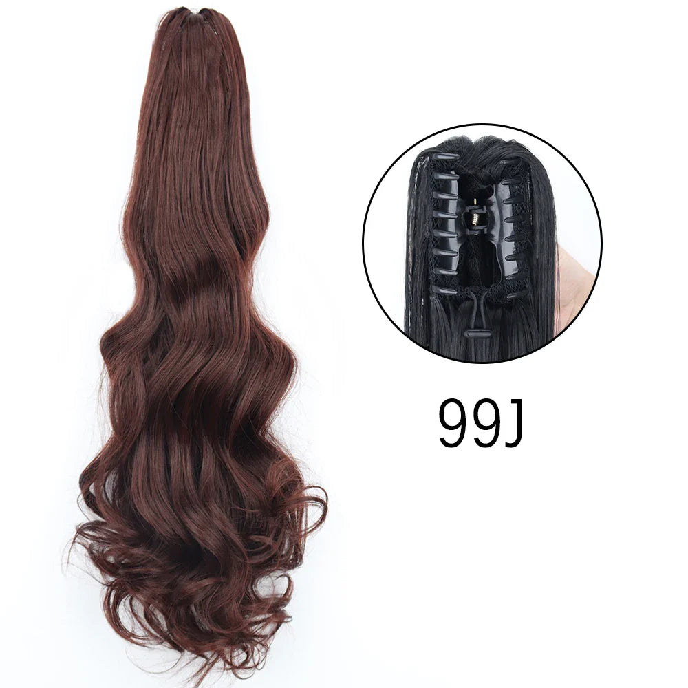 Women's Ponytail Extension 24 Inch Straight Synthetic Heat Resistant