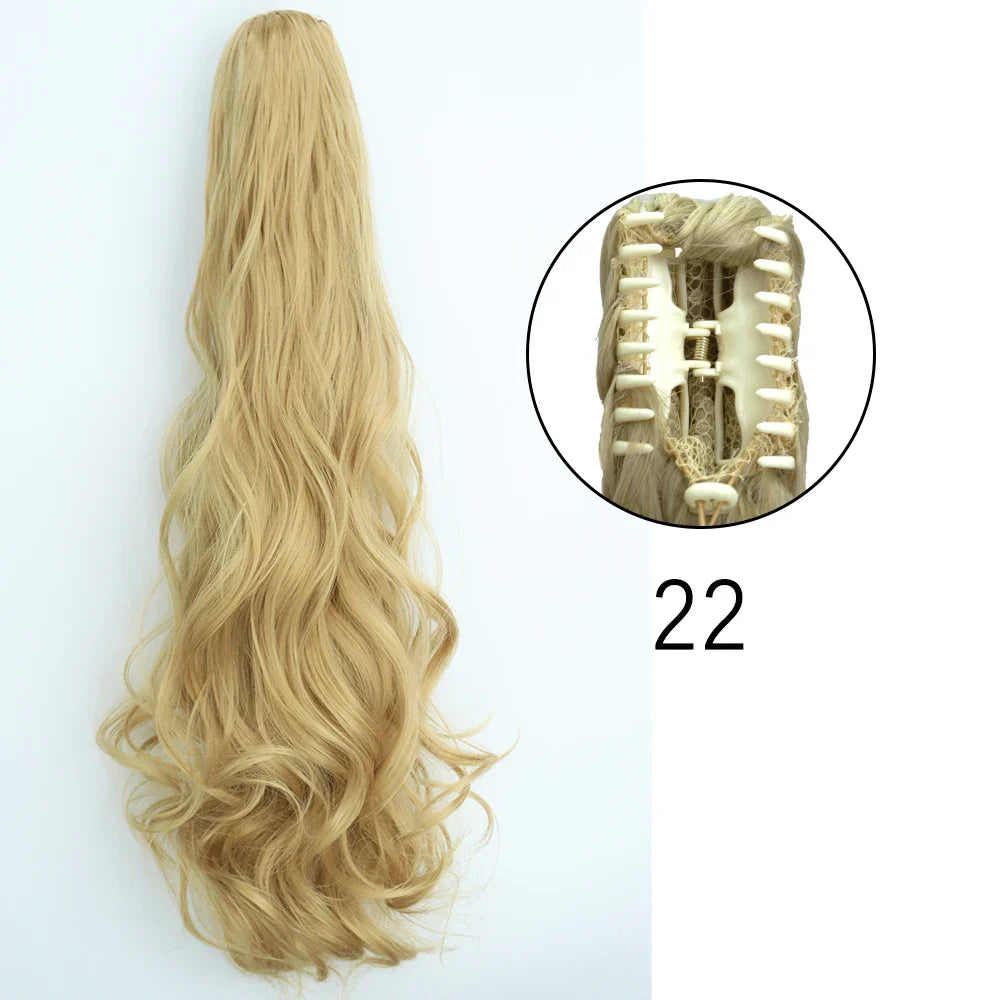 Women's Ponytail Extension 24 Inch Straight Synthetic Heat Resistant