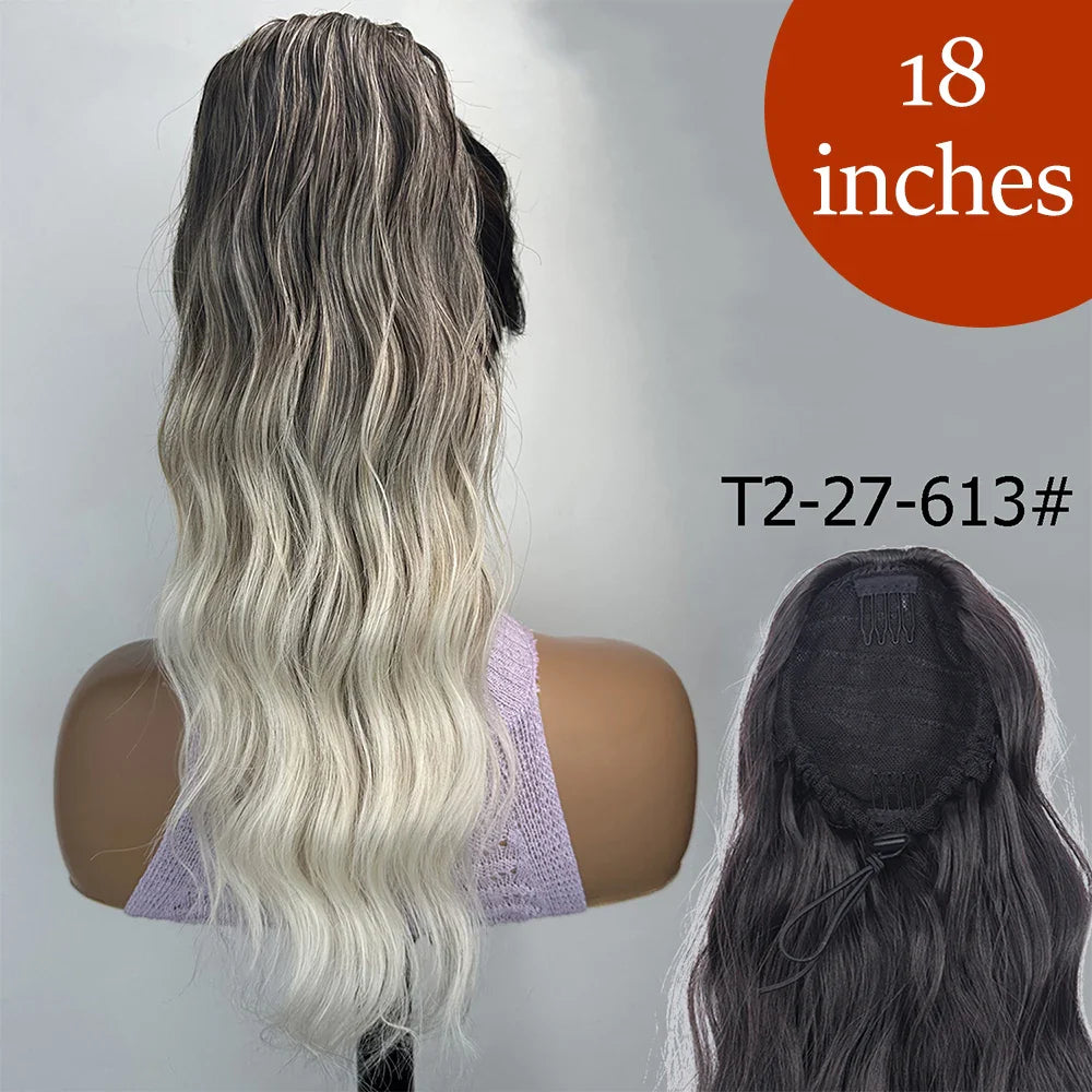 Women's Ponytail Extension 24 Inch Straight Synthetic Heat Resistant