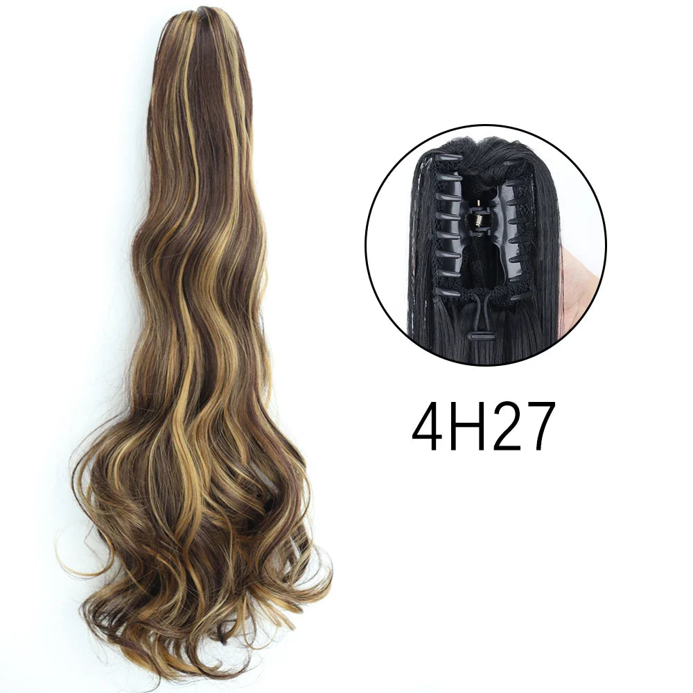Women's Ponytail Extension 24 Inch Straight Synthetic Heat Resistant