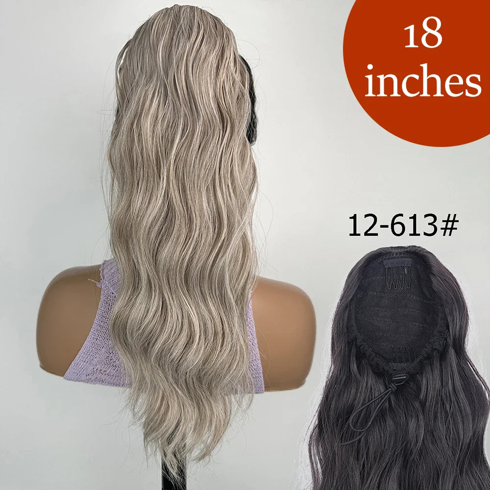 Women's Ponytail Extension 24 Inch Straight Synthetic Heat Resistant