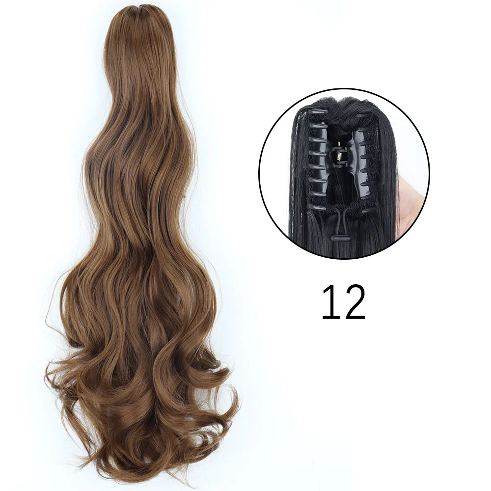 Women's Ponytail Extension 24 Inch Straight Synthetic Heat Resistant